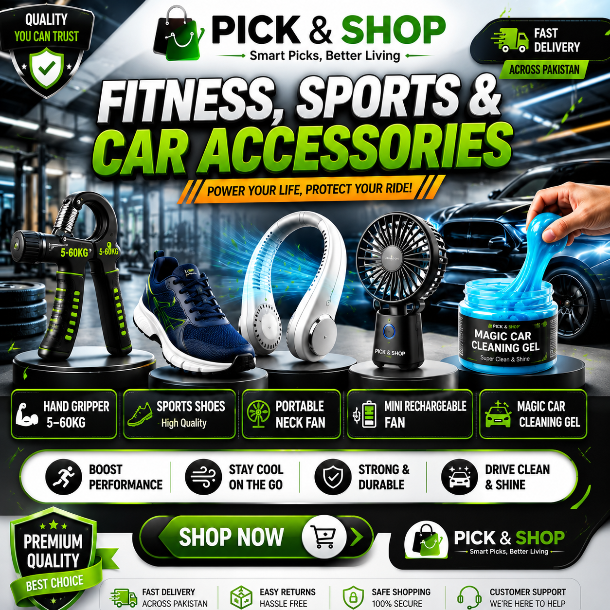 Fitness, Sports & Car Accessories