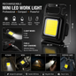 Rechargeable COB Keychain Light – Mini LED Flashlight with Magnet & Bottle Opener