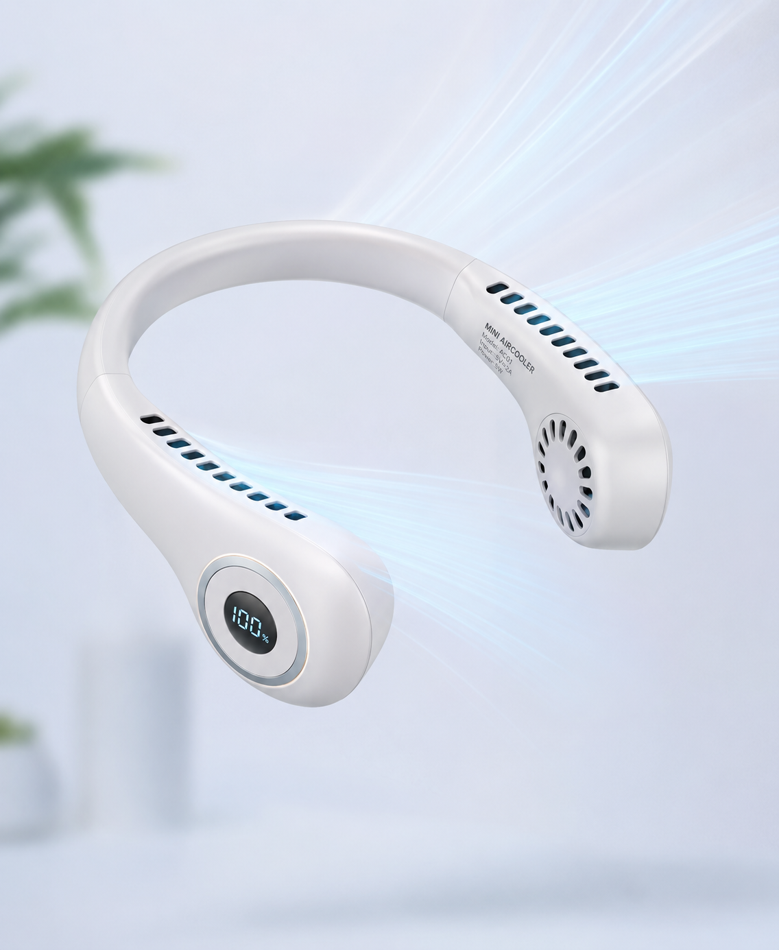 Portable USB Neck Fan – Mini Bladeless Air Cooler for Running, Travel & Outdoor Sports