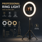 26CM LED Ring Light with Mobile Holder & 7FT Tripod Stand – 3 Color Modes Professional Selfie & Video Light