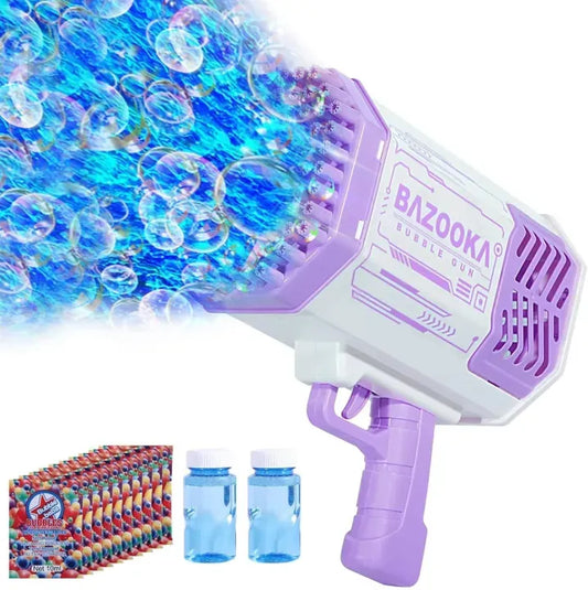 36 Holes Bazooka Bubble Gun for Kids – Automatic & Manual Bubble Machine Toy with Bubble Liquid | Fun Outdoor Bubble Blaster Gift | Free Delivery