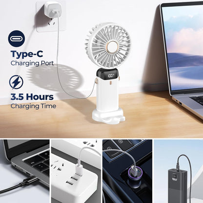 Portable Mini Fan 3000mAh USB Rechargeable