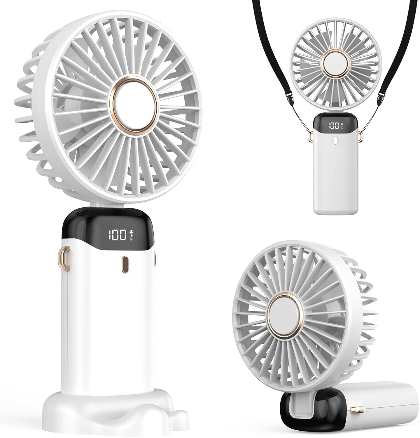 Portable Mini Fan 3000mAh USB Rechargeable