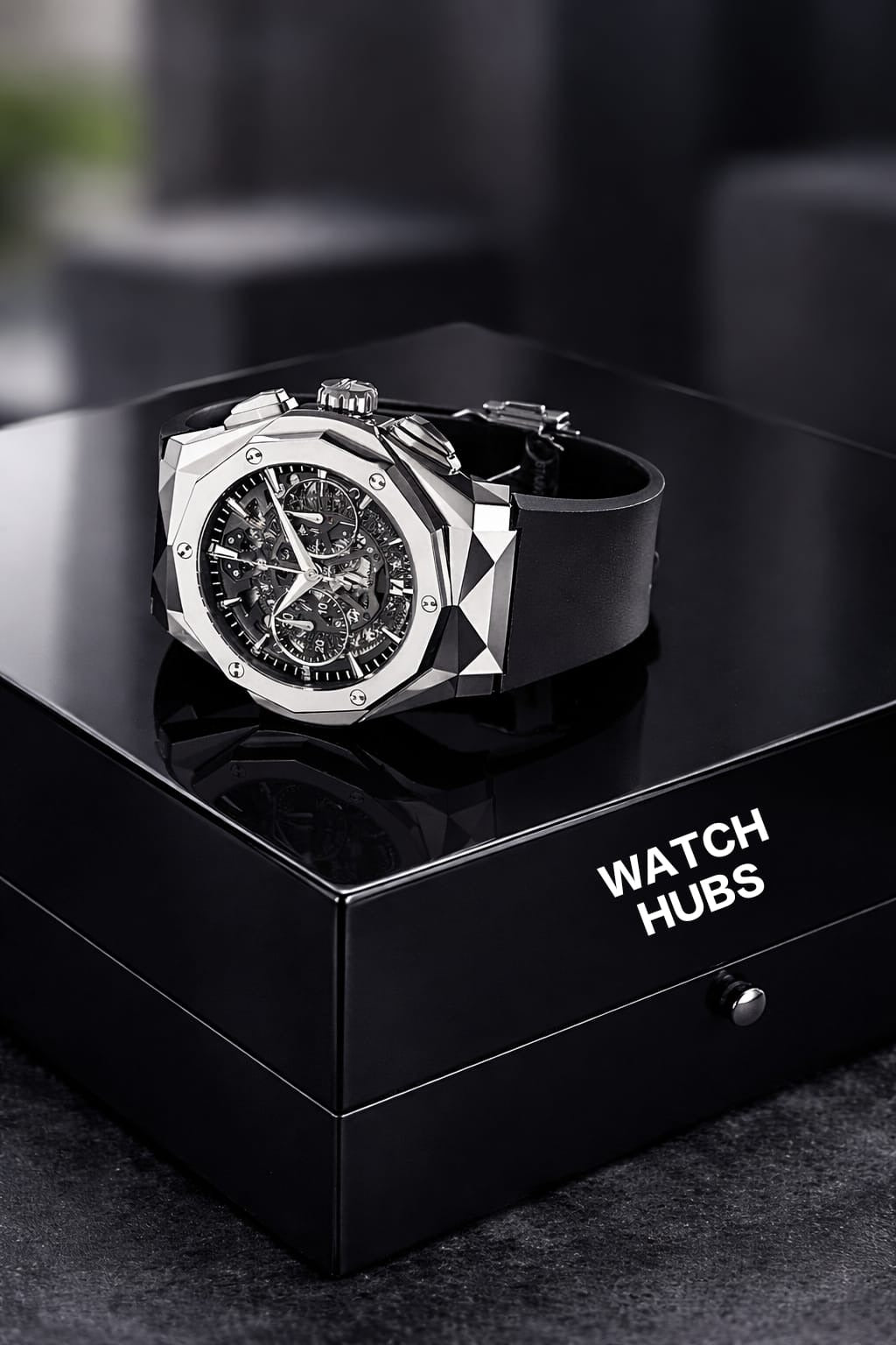 Stylish Men's Watch With Fragrant Belt Black Color Watch