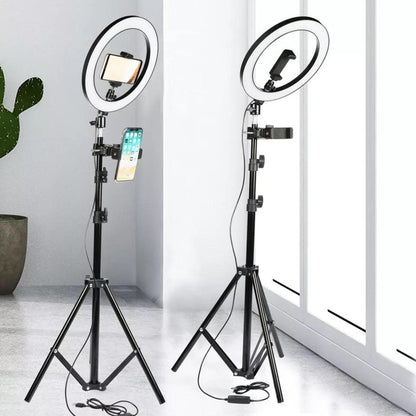 26CM LED Ring Light with Mobile Holder & 7FT Tripod Stand – 3 Color Modes Professional Selfie & Video Light