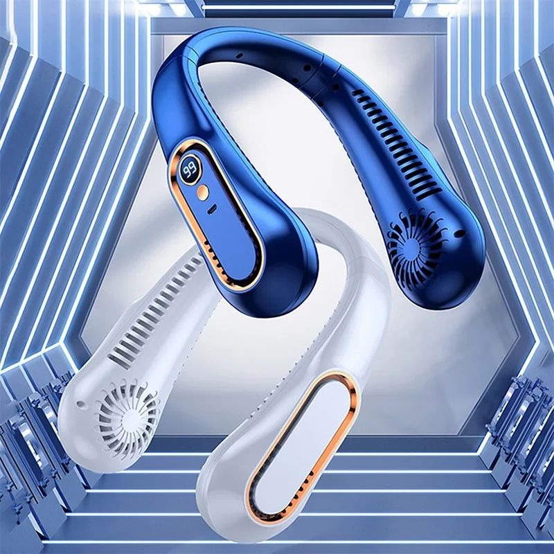 Portable USB Neck Fan – Mini Bladeless Air Cooler for Running, Travel & Outdoor Sports