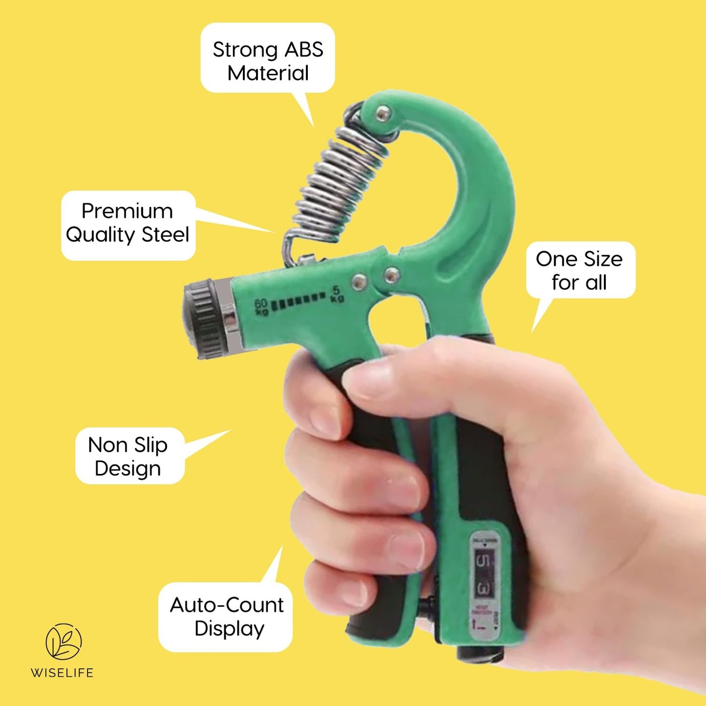 Non-Slip Hand Gripper 5–60KG Resistance