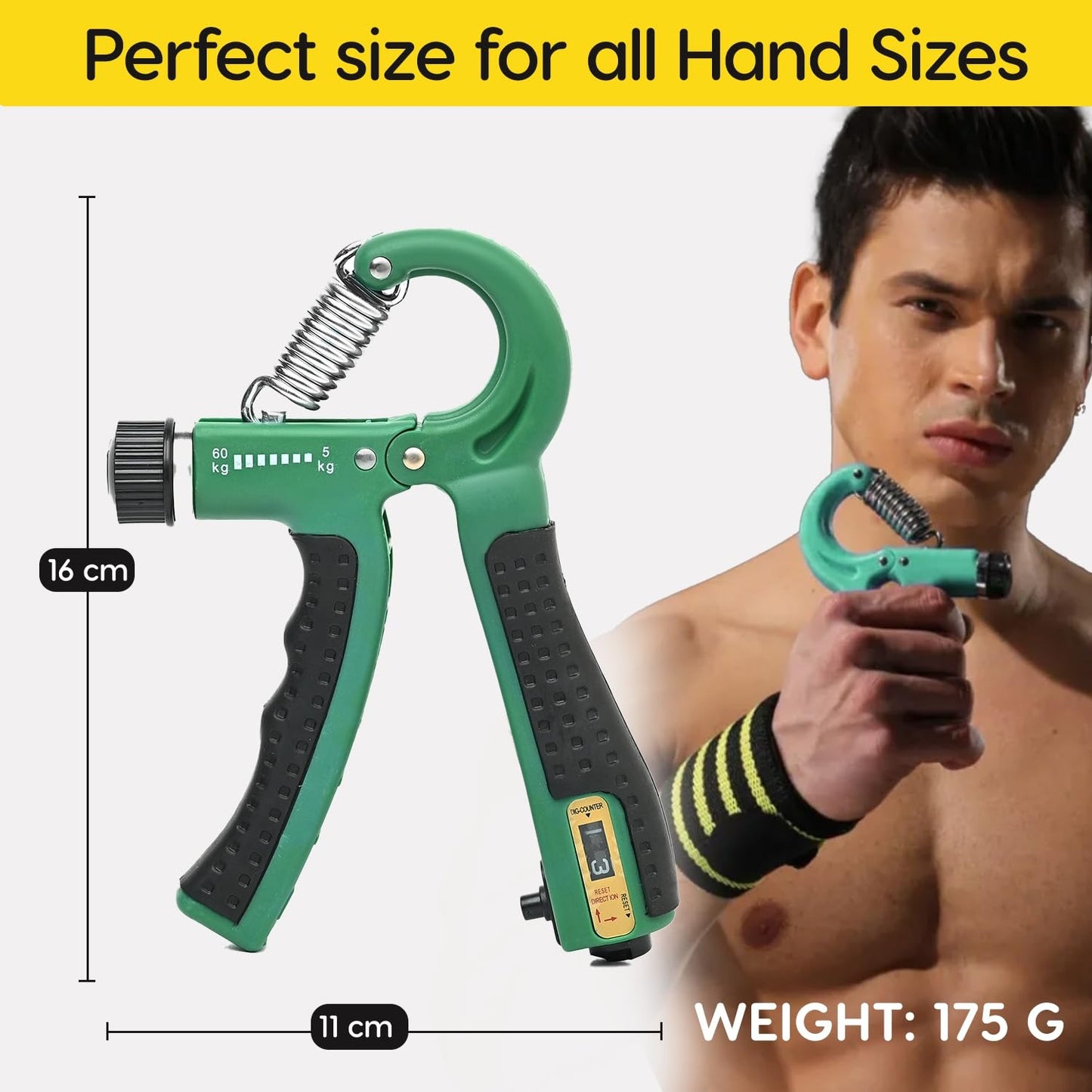 Non-Slip Hand Gripper 5–60KG Resistance
