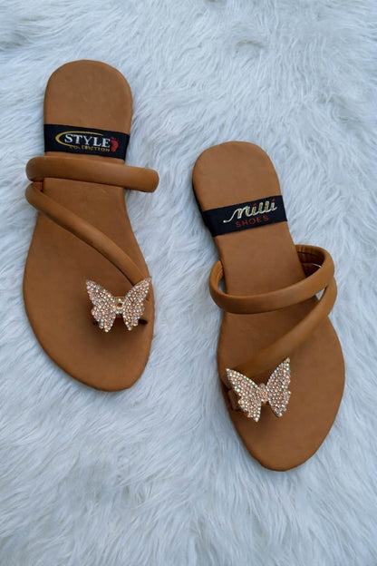 Omega Deals Women’s Soft Genuine Leather Embroidered Flat Slippers with Beads – Casual Summer Wear, Multi-Color